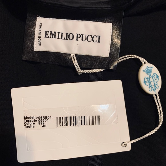 AUTHENTIC EMILIO PUCCI JACKET BLACK  SZ 40 US 6 - Picture 4 of 8